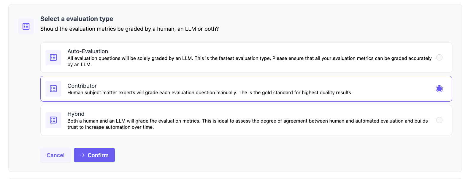 Manual Evaluation Configuration