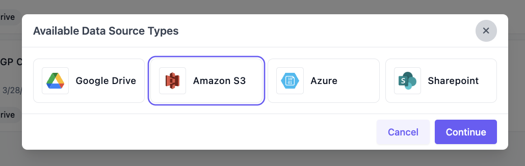 New Data Source - AWS S3