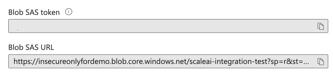 Blob SAS Token and URL