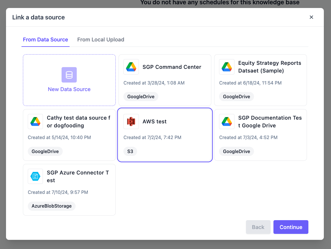 Select Data Source