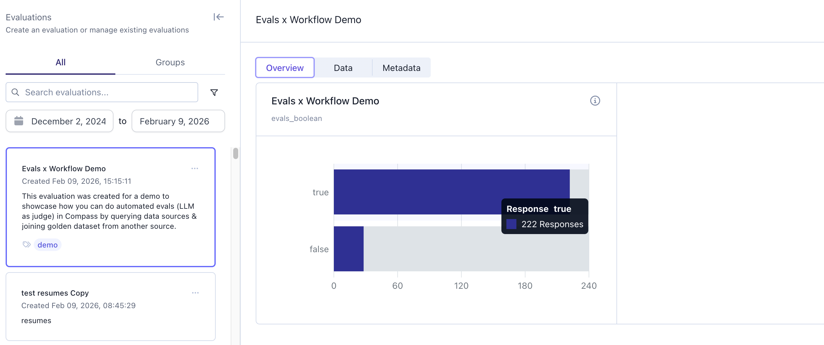 Compass links to Evaluation