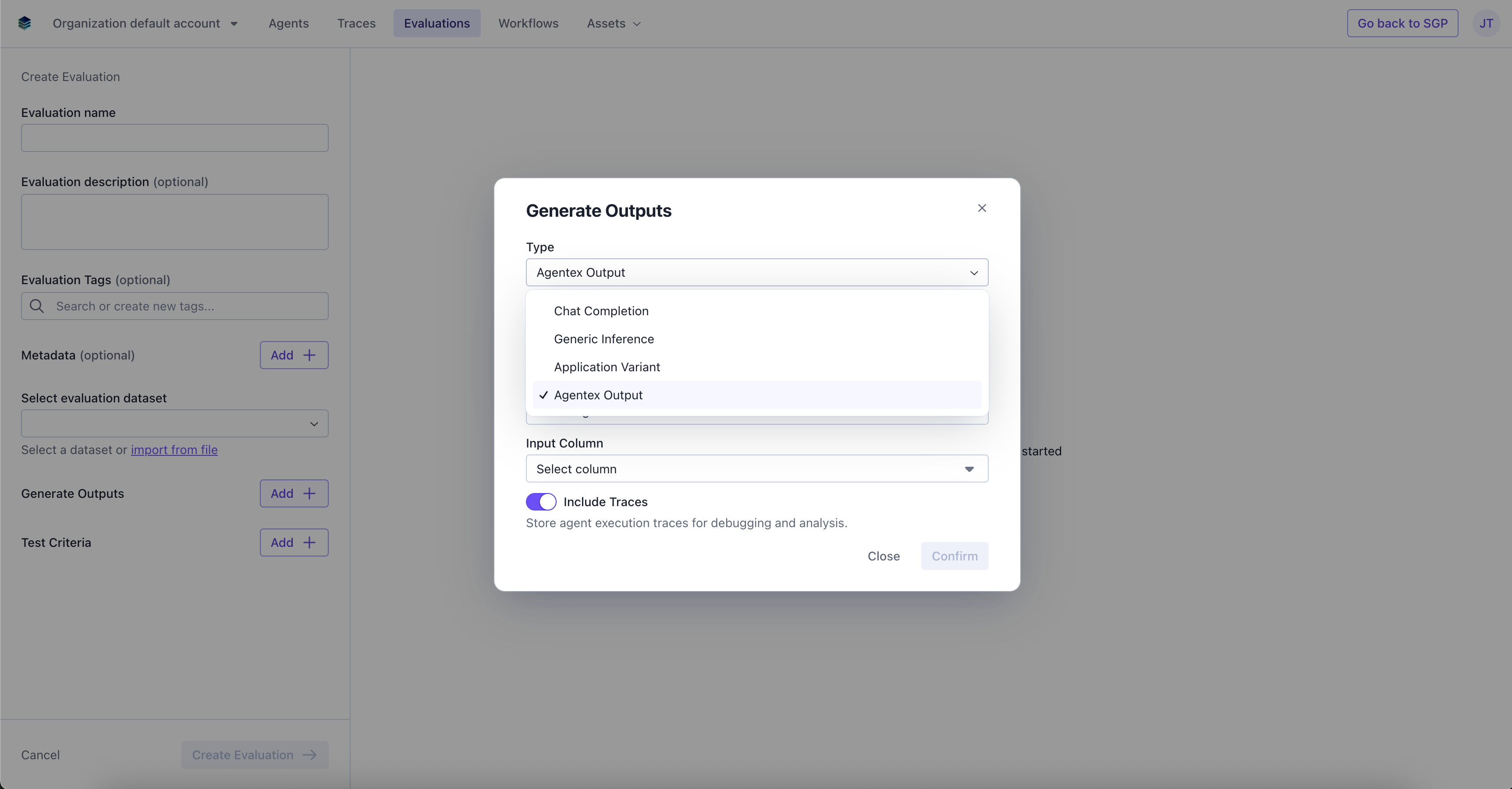 agentex-output-selection