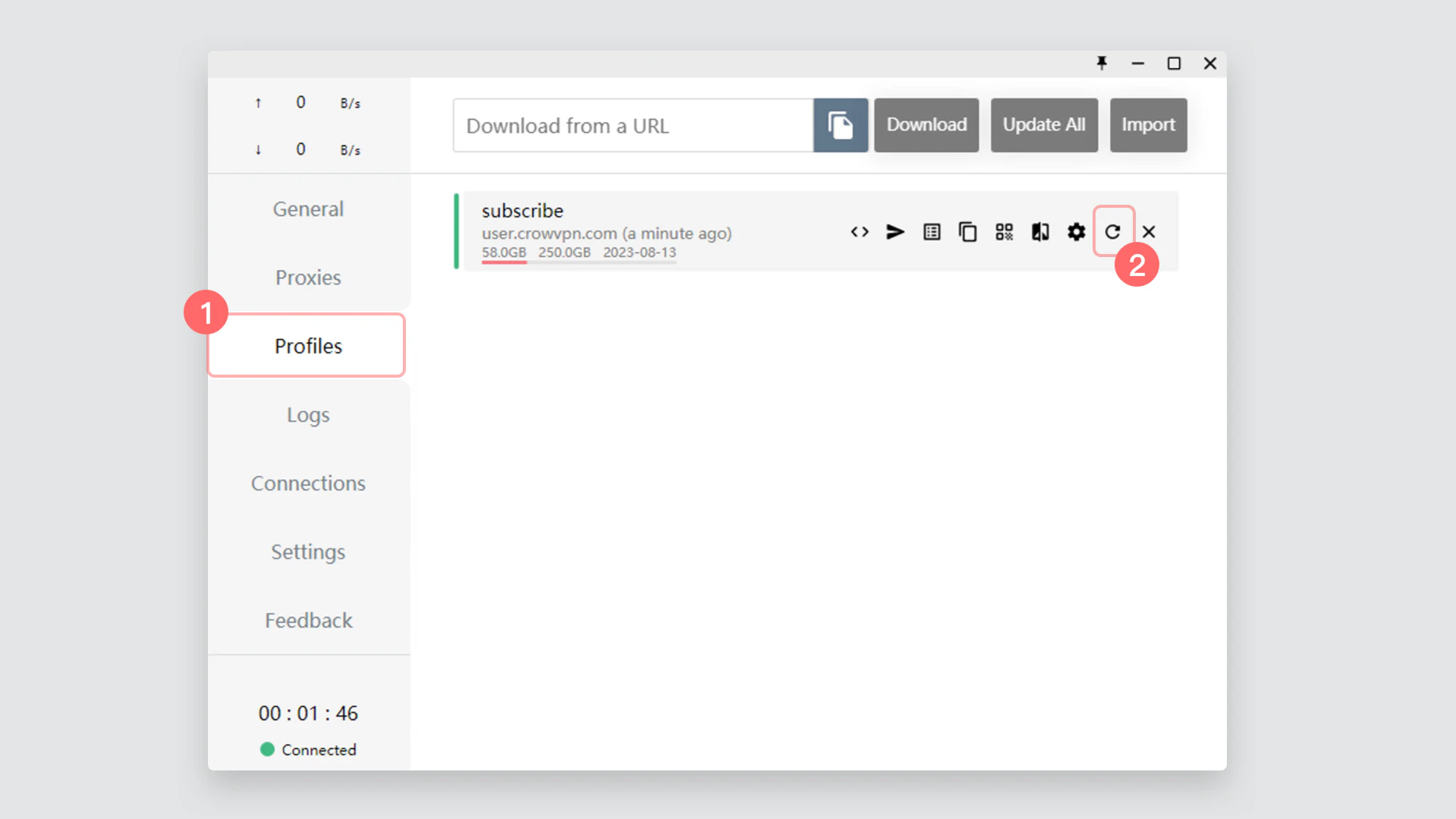 Clash for Windows 更新步骤2