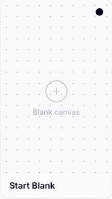Start Blank template card showing a dotted blank-canvas placeholder icon