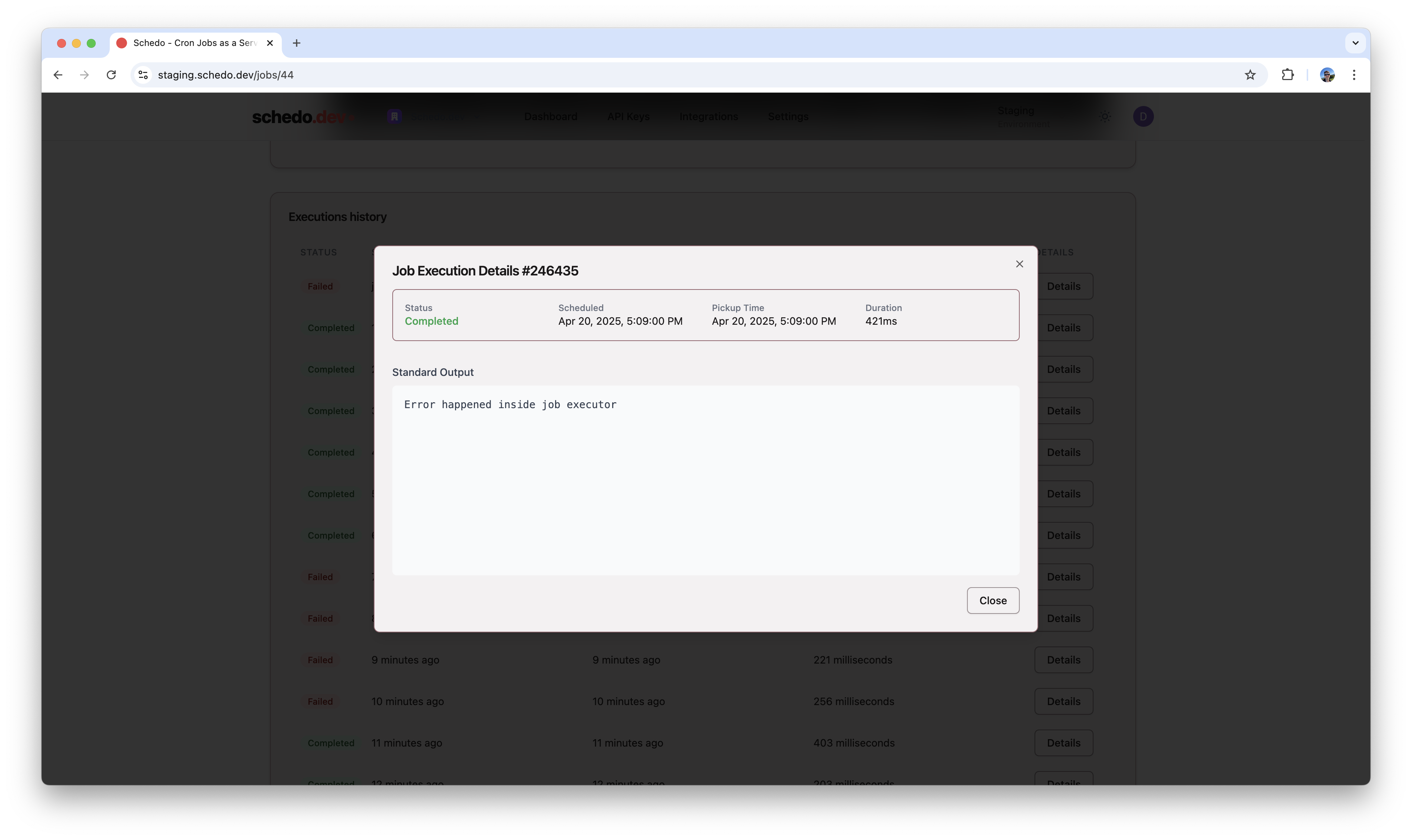 Successful Job Execution
