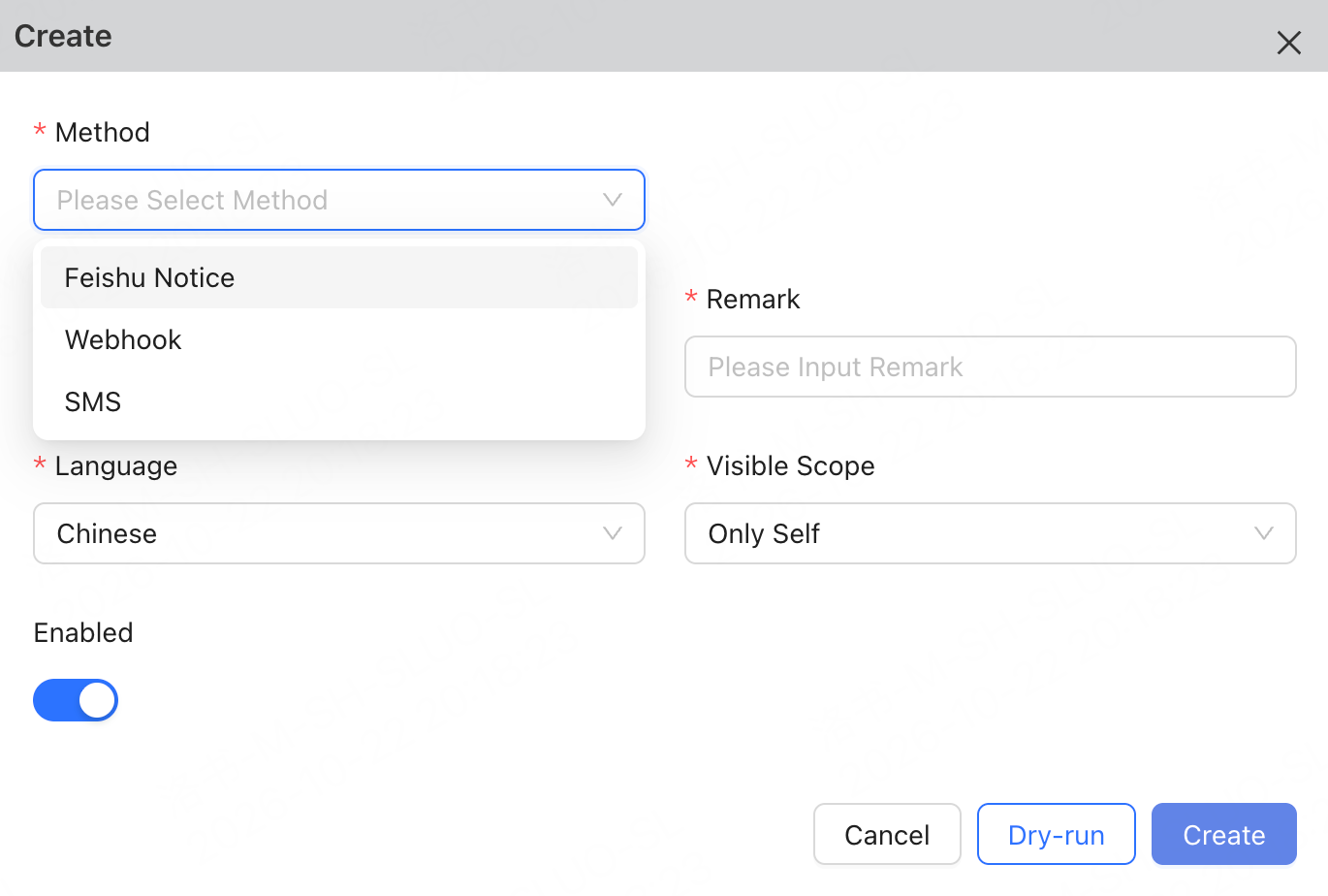 Alert notification target configuration