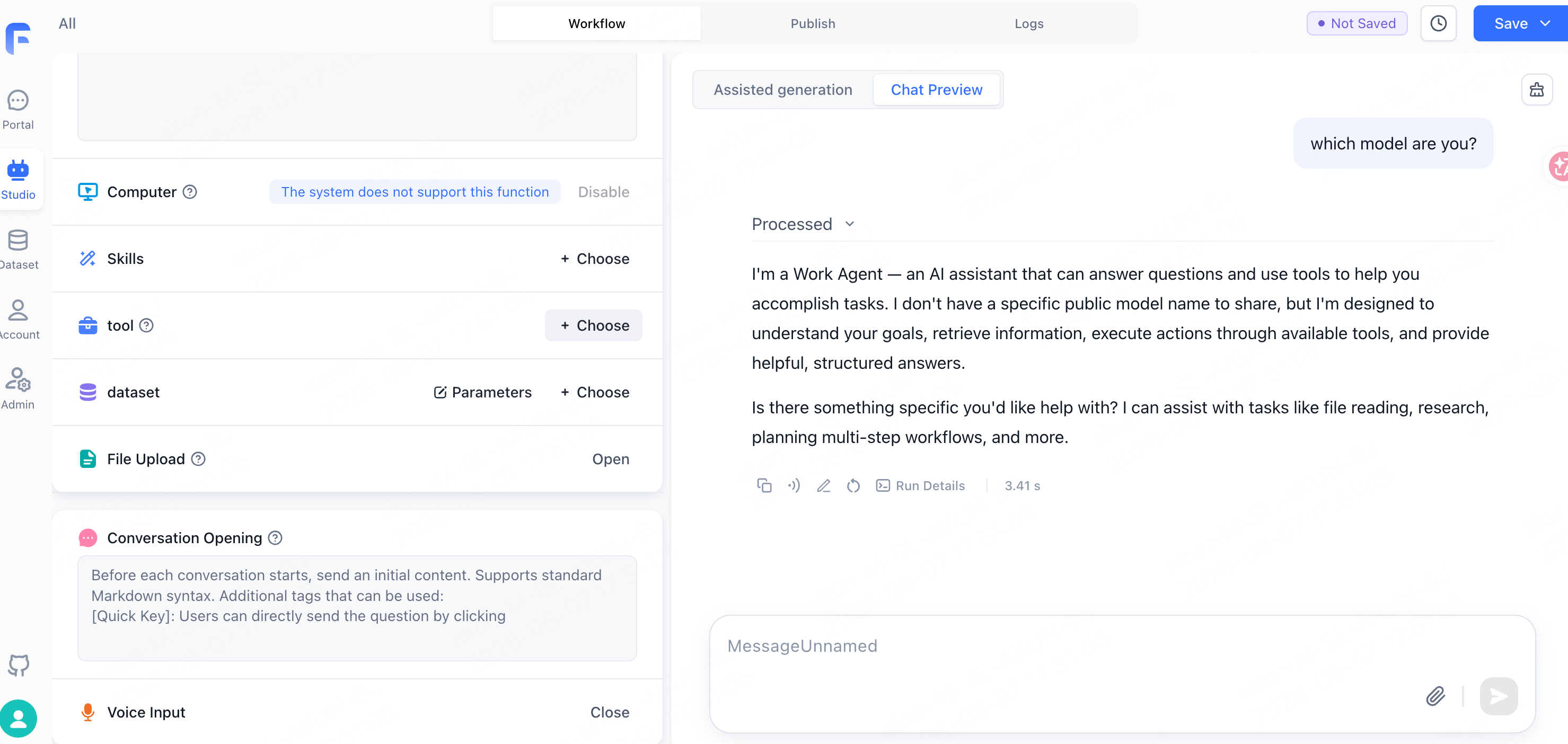 FastGPT — chatting with a ScitiX model
