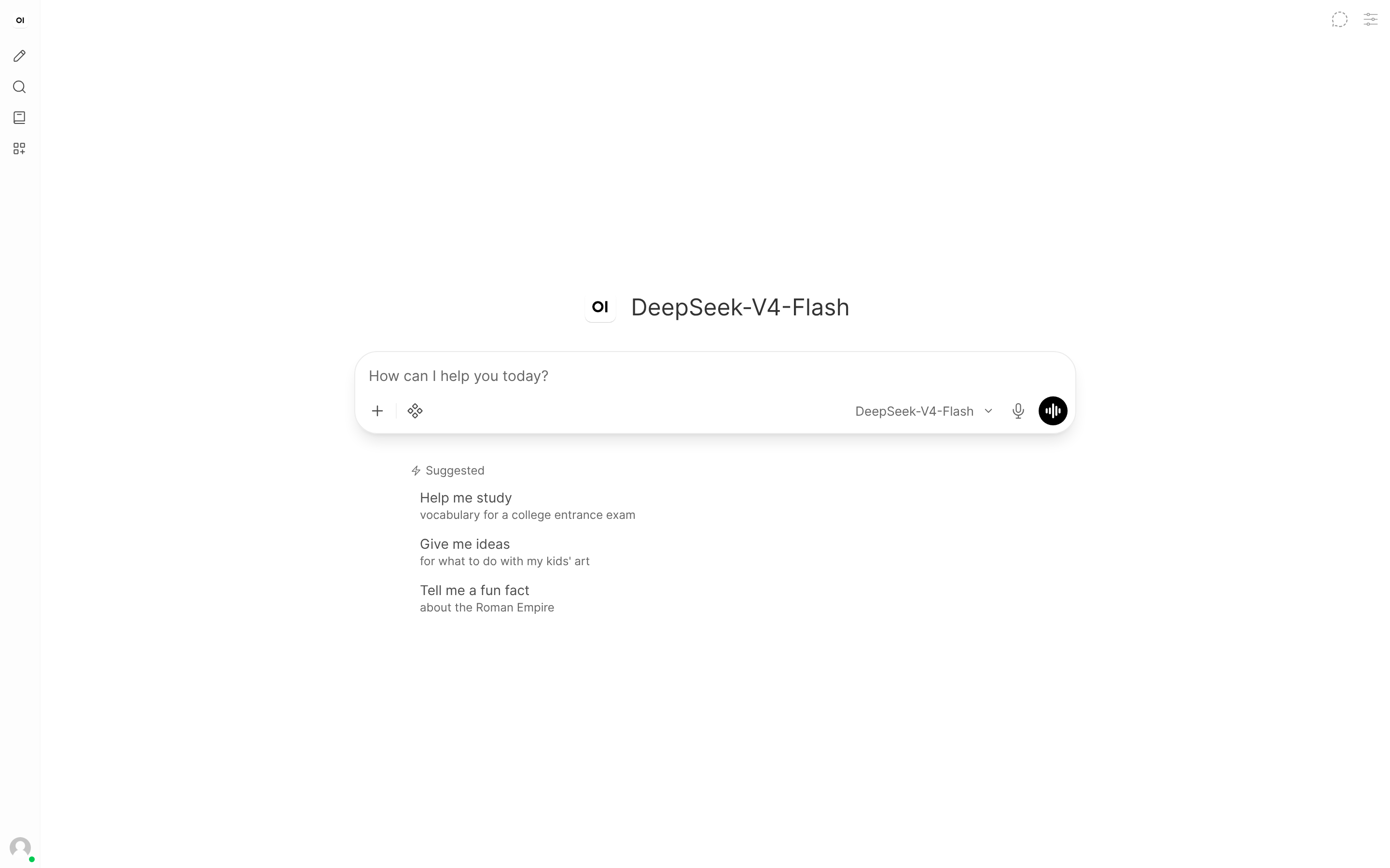 Open WebUI — a ScitiX model selected in the chat interface