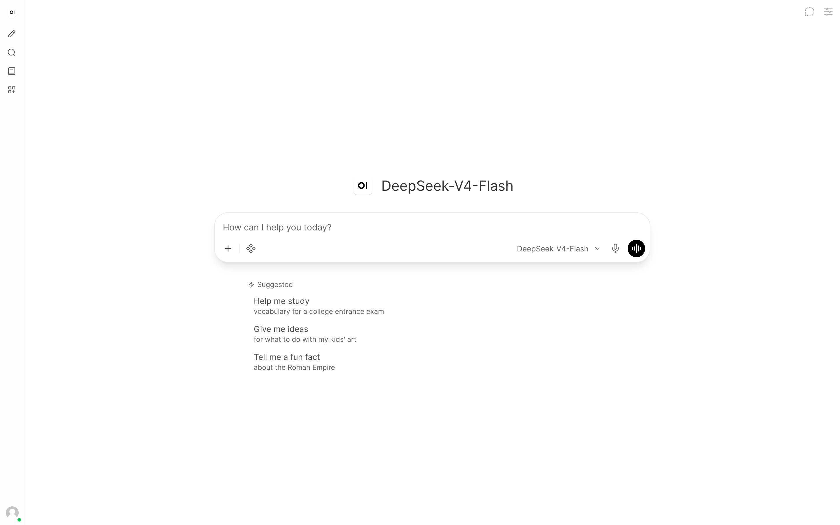 Open WebUI — a ScitiX model selected in the chat interface