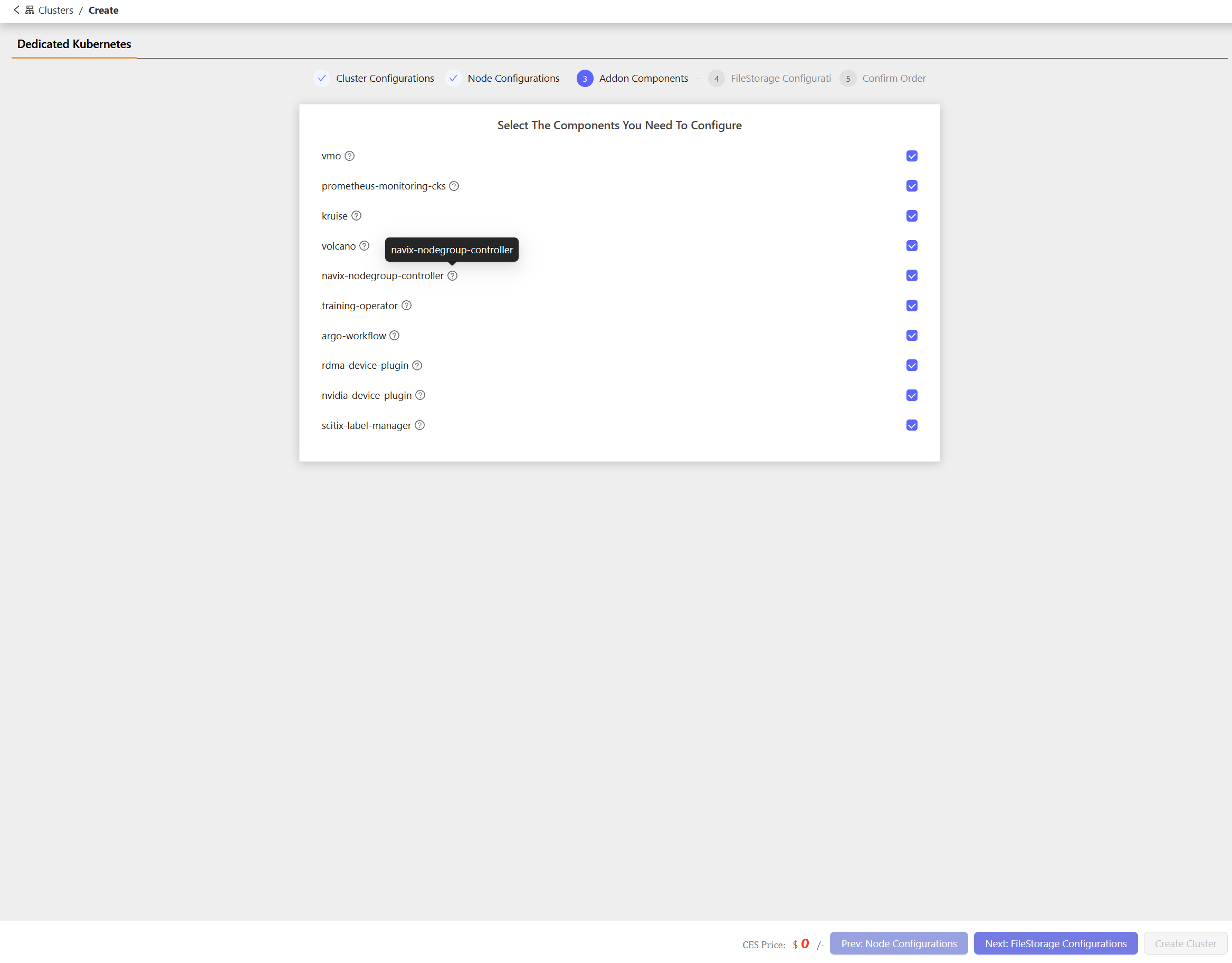 Step 3: Addon Components