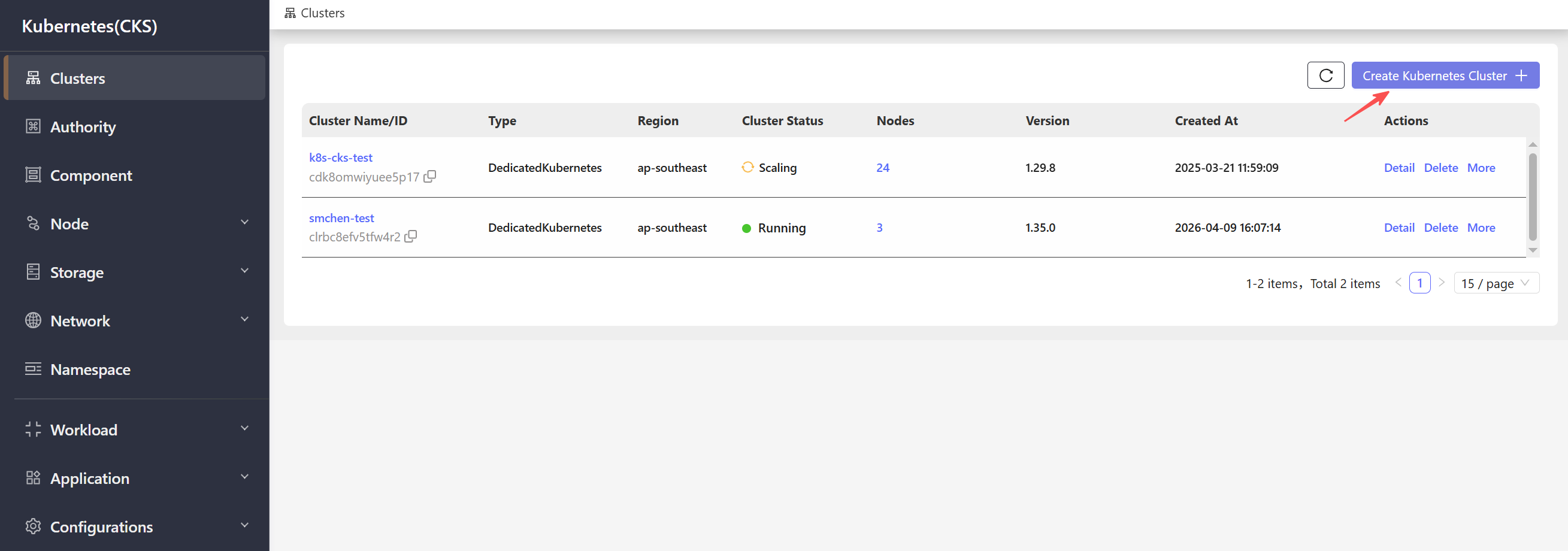 Create Cluster