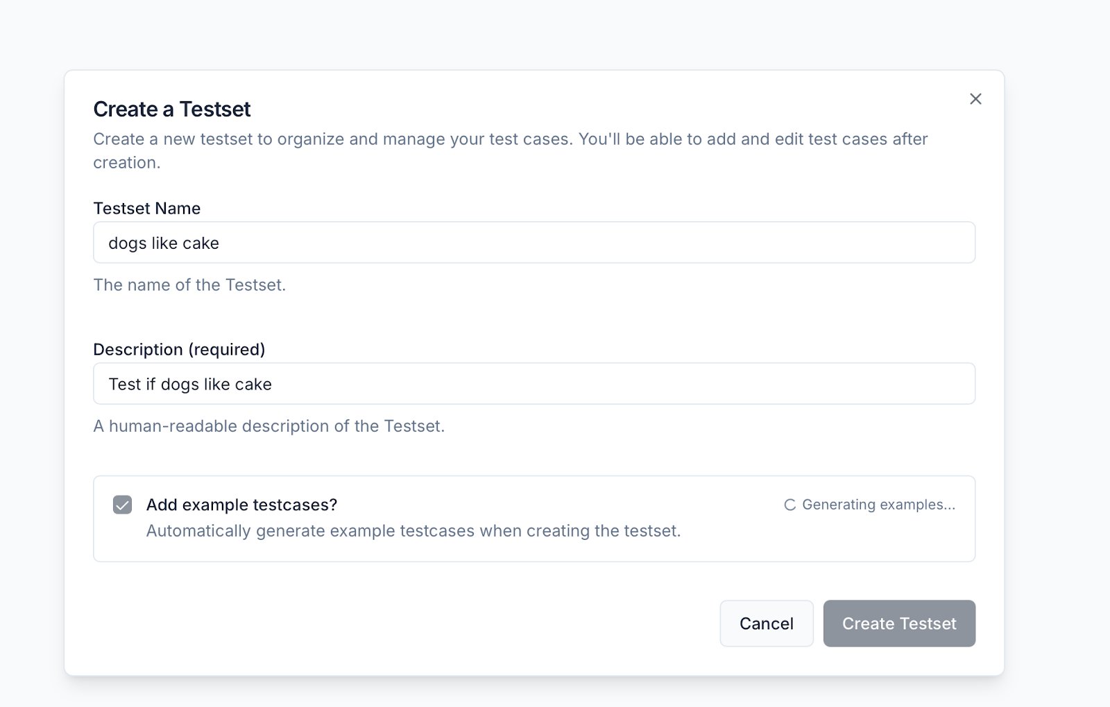 Create Testset