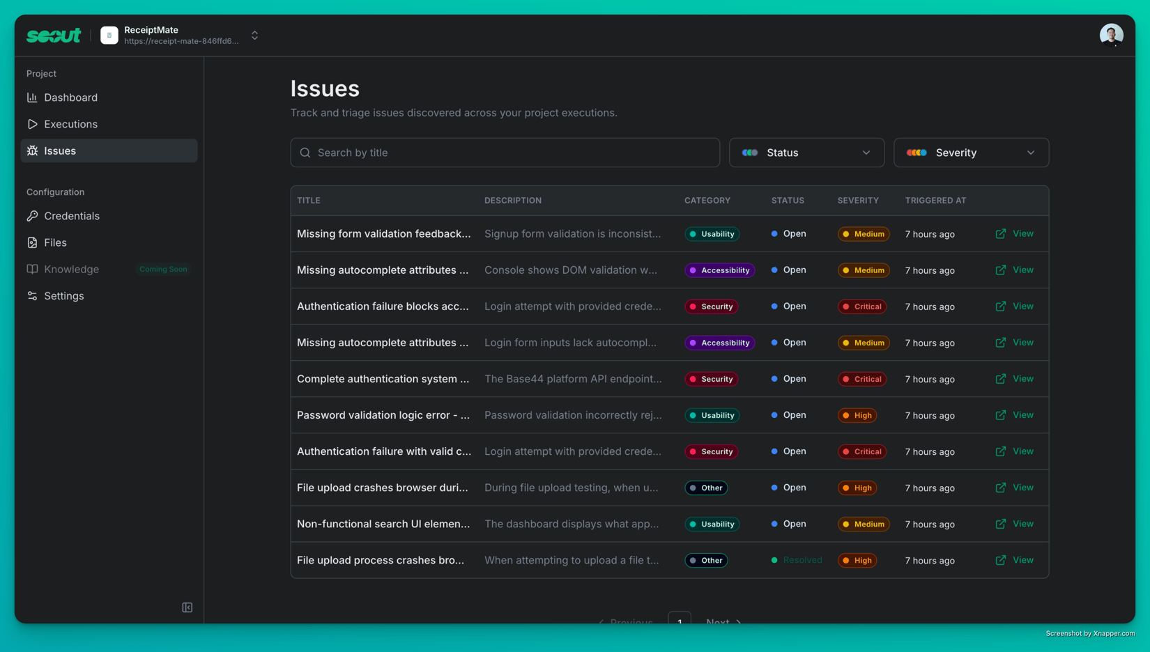 Find The Issue Issues - Scout - Find Bugs in Lovable, Replit, V0, Base44 Apps