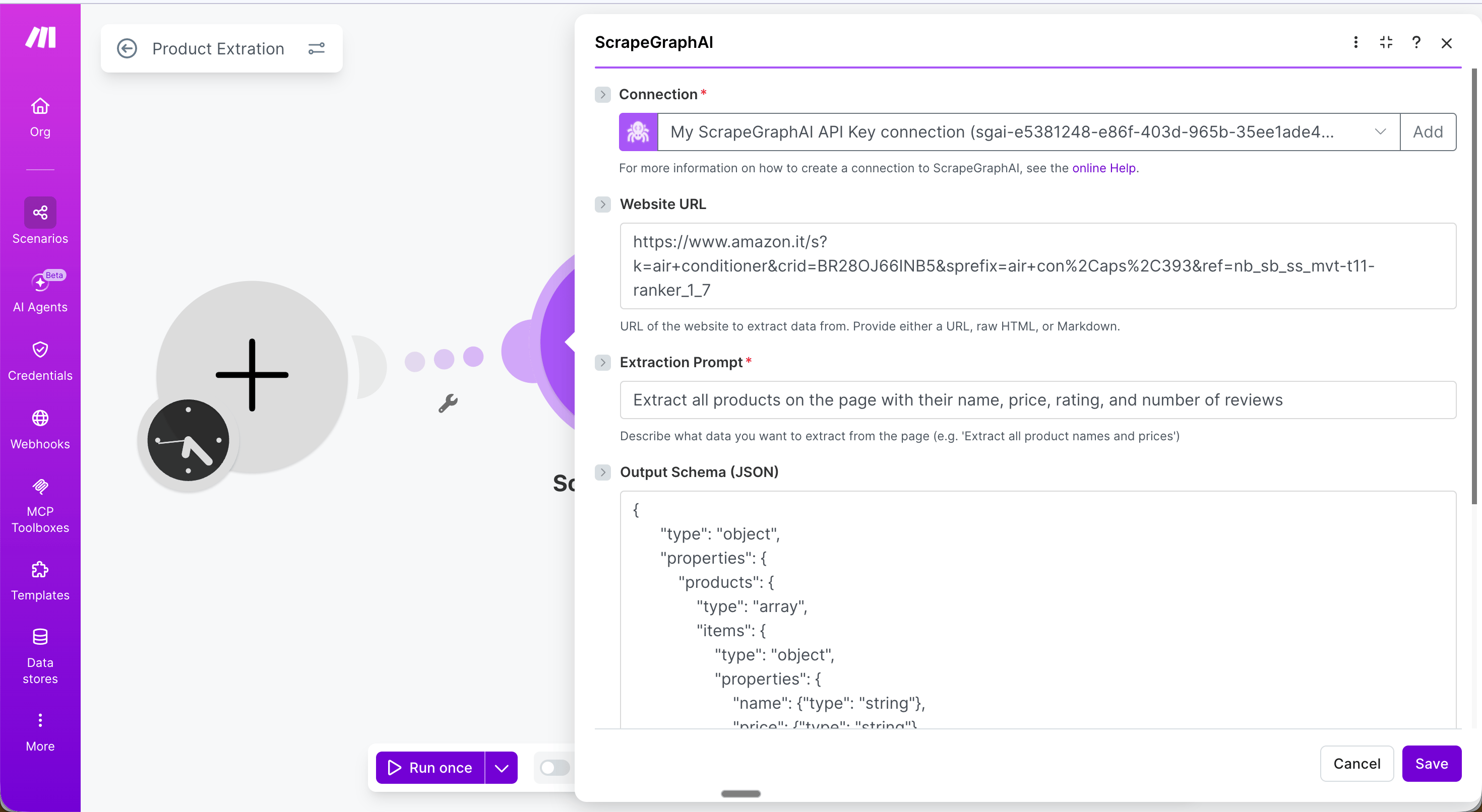 Extract module configuration