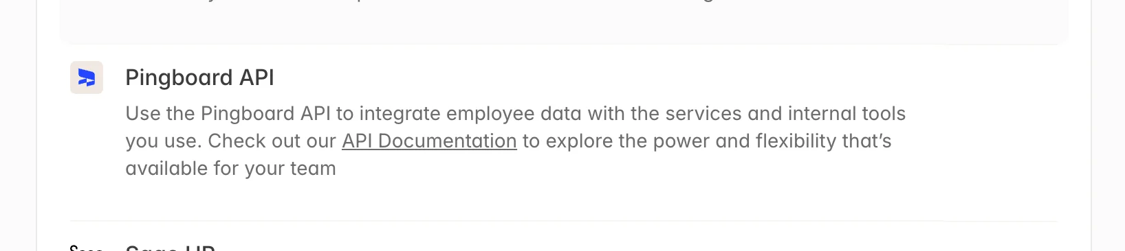 Add-On Pingboard API in der Liste