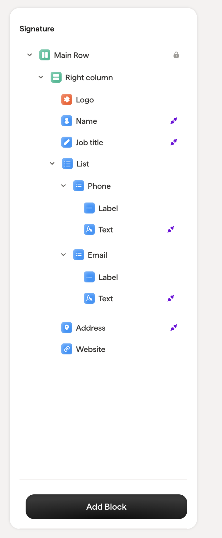 Tree panel - Scribe Mail Documentation