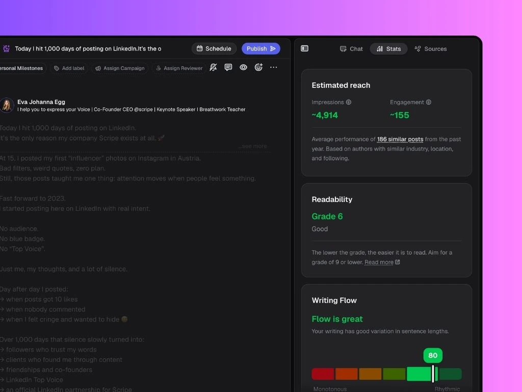 4 Editor Stats