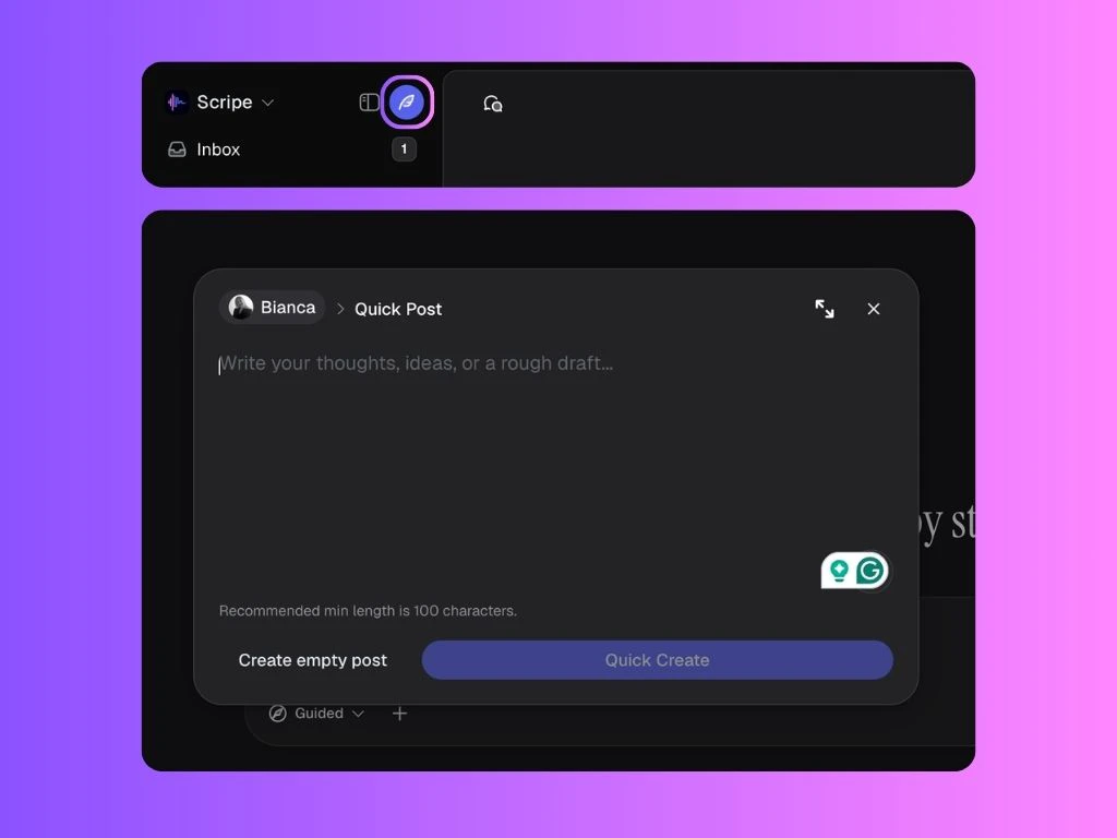 Quick Create