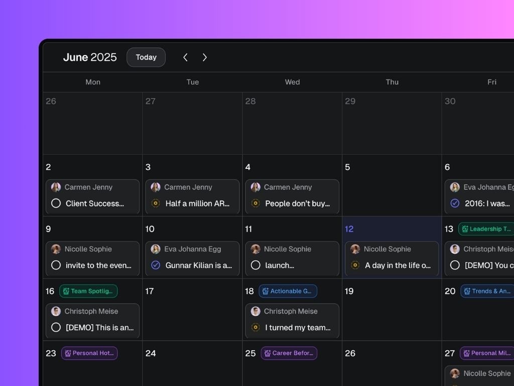 Team Calendar Jp