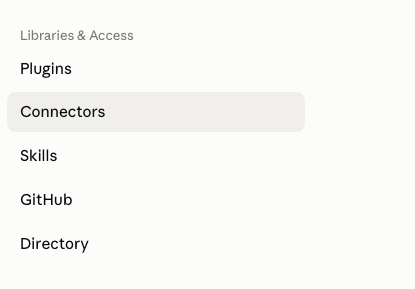 Claude organization settings Connectors