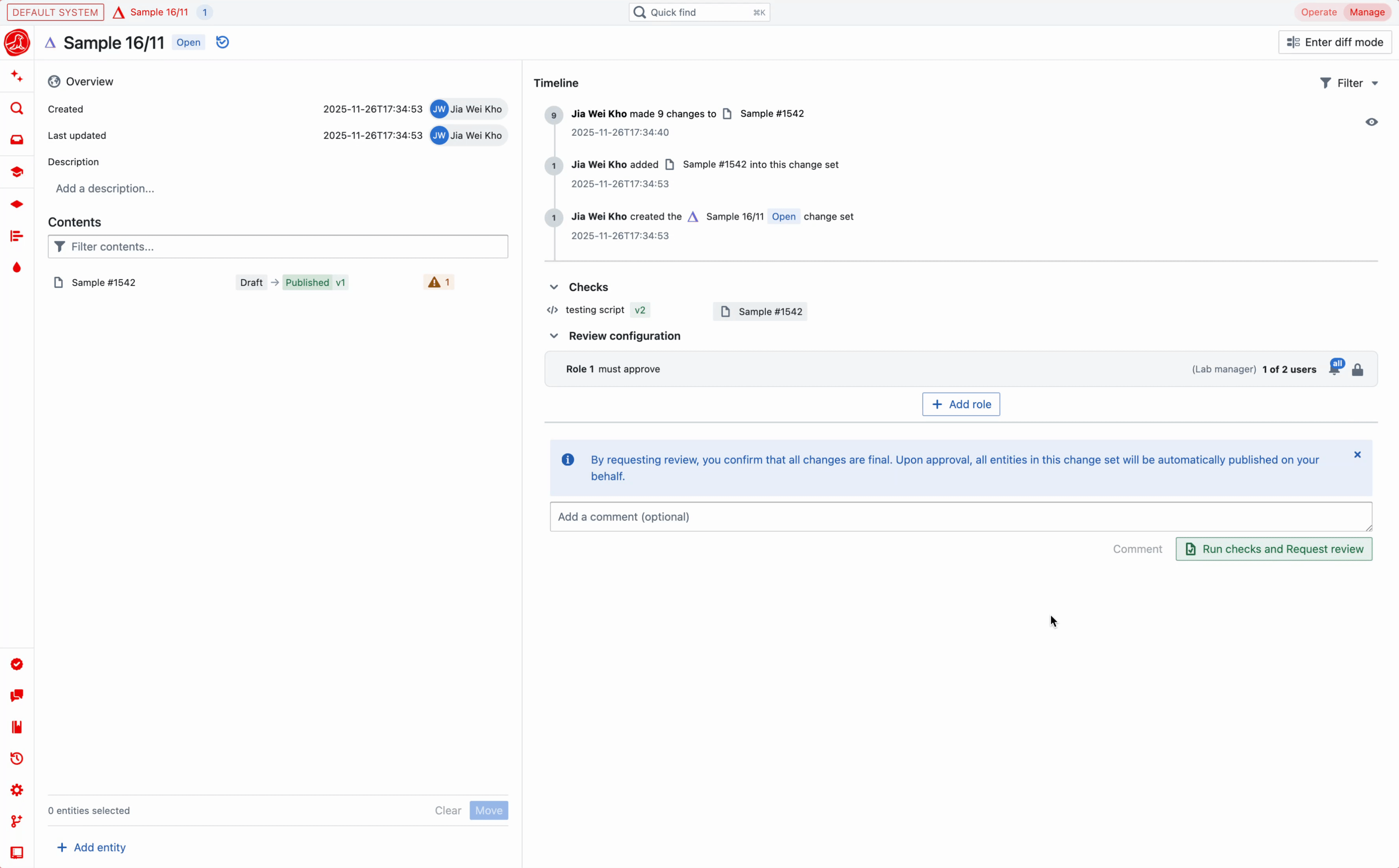 Running check scripts Checks ran as part of the review process