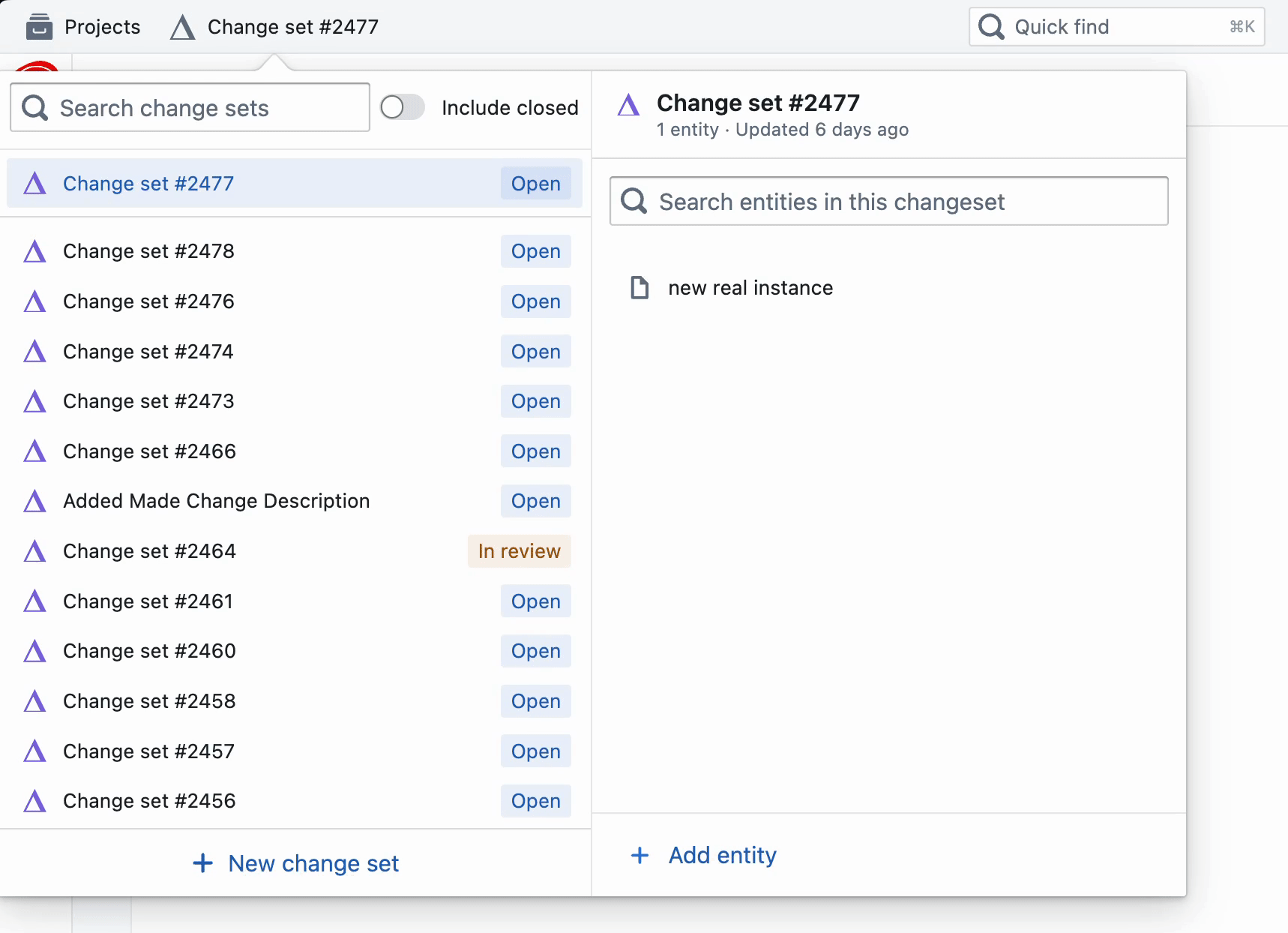 Change Set Overview A screencast showing the Change Set interface.