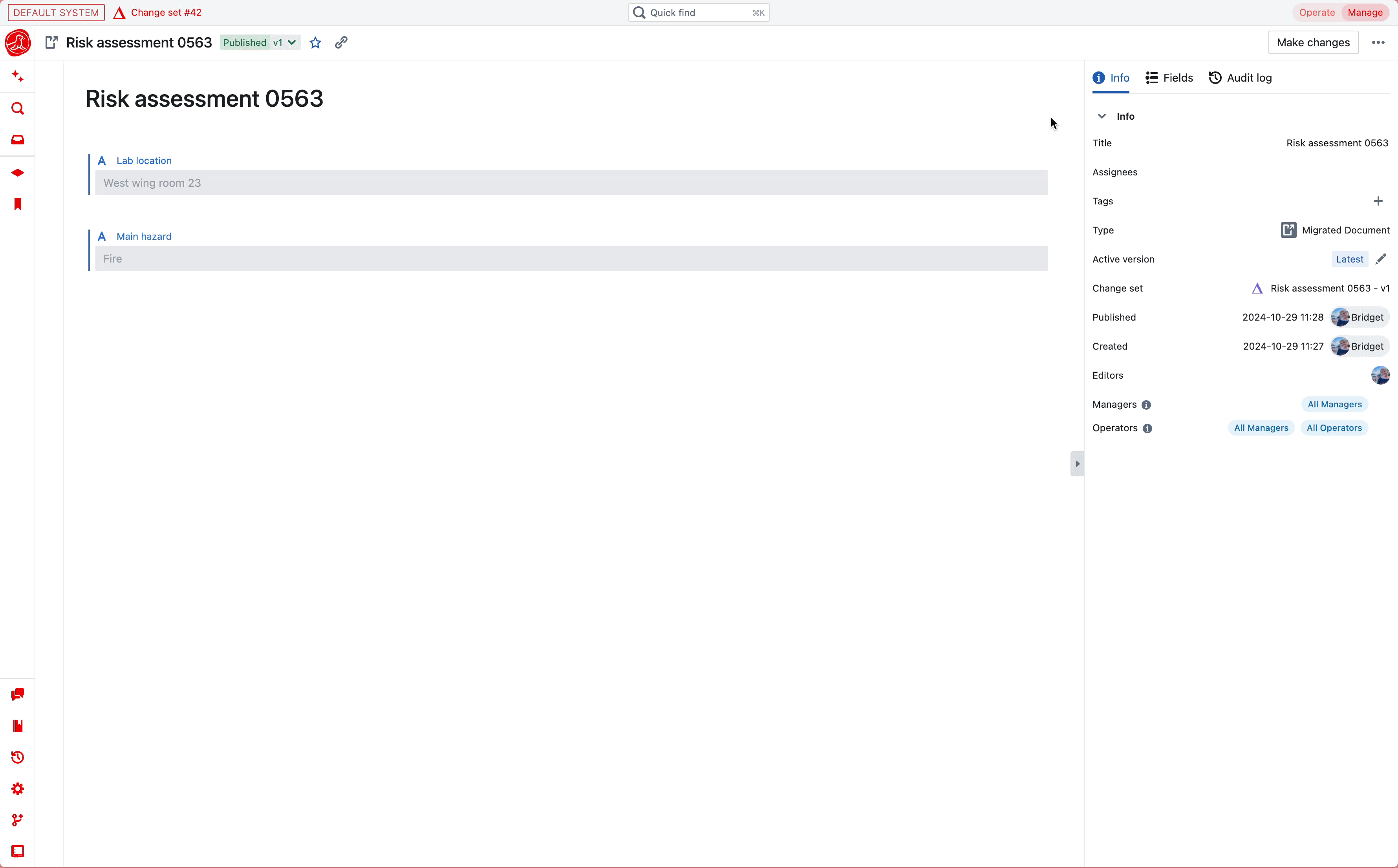 Adding to a Change Set A screencast showing how a new draft is added to a Change Set.