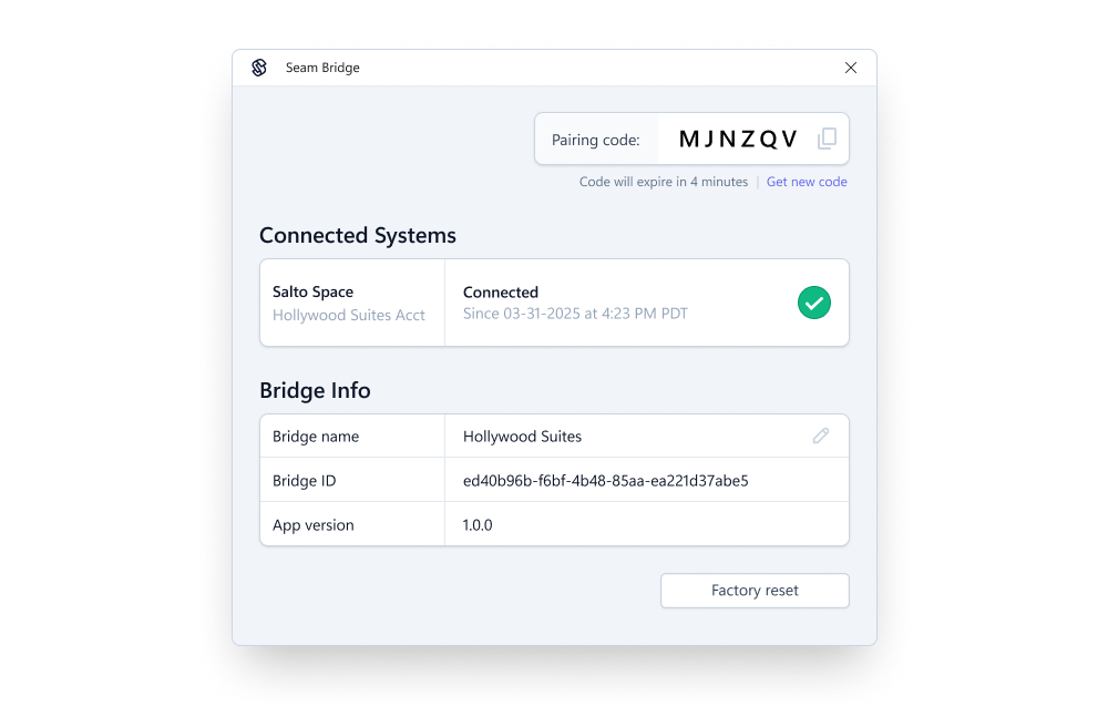 Use Seam Bridge to connect on-premises access systems to Seam.