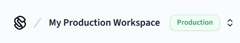 Use the Seam Console workspace switcher to switch between workspaces and create new workspaces.