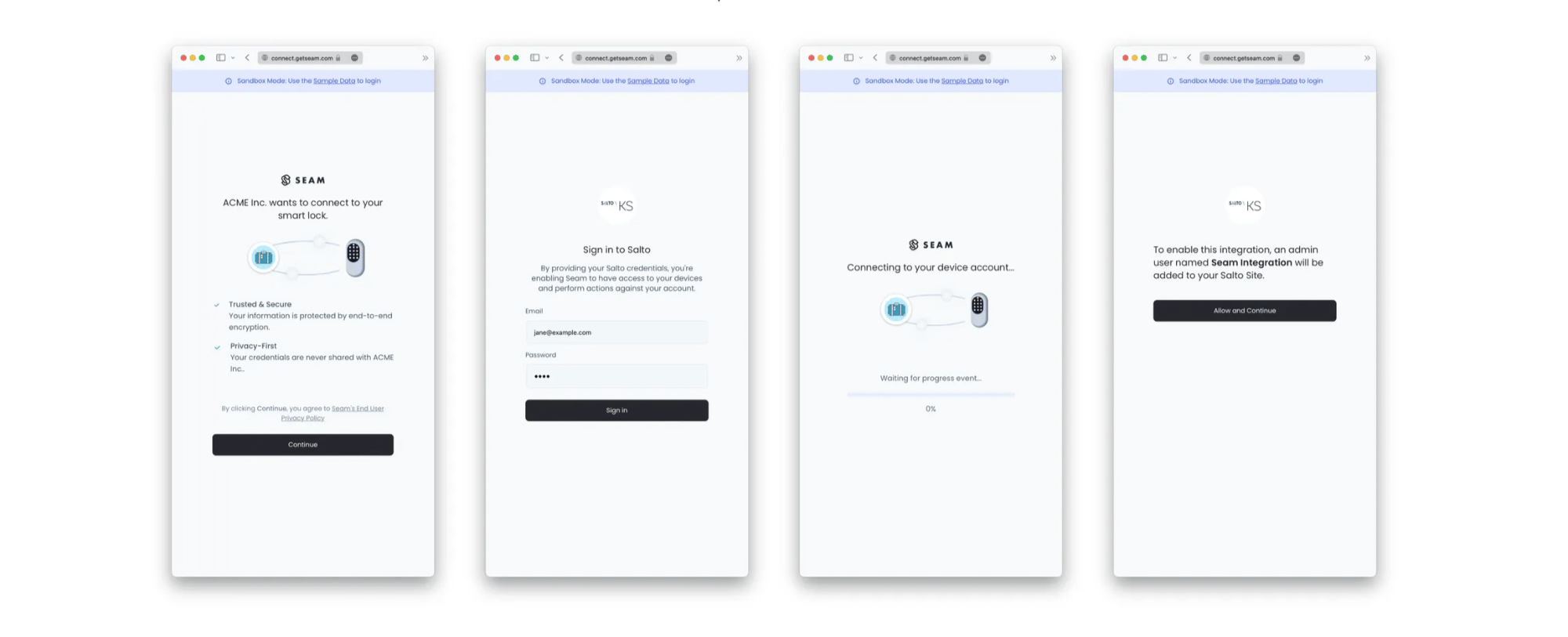 Example: Connect Webview for Salto systems