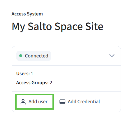 Click Add user to add the user to whom you want to
grant access.