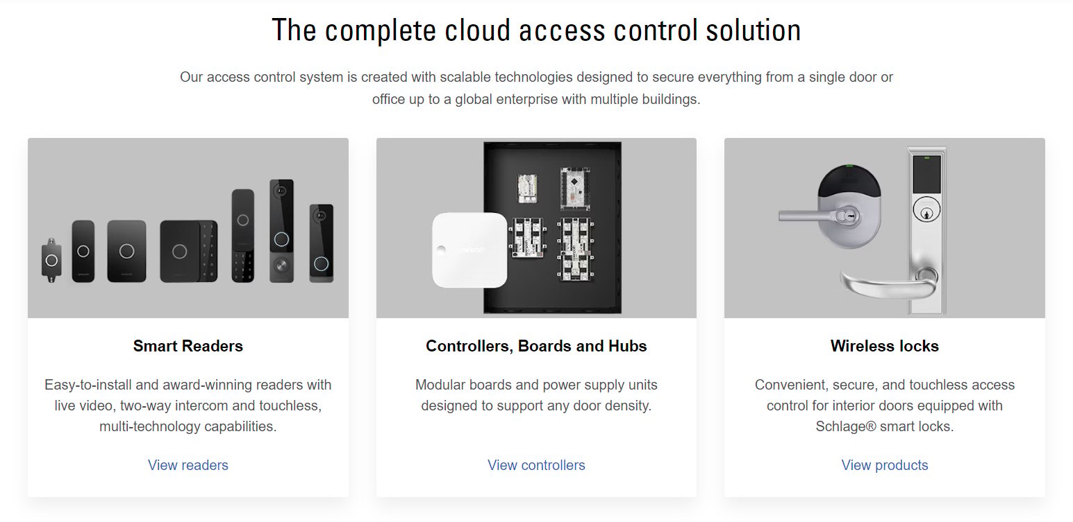 Avigilon Alta access system devices