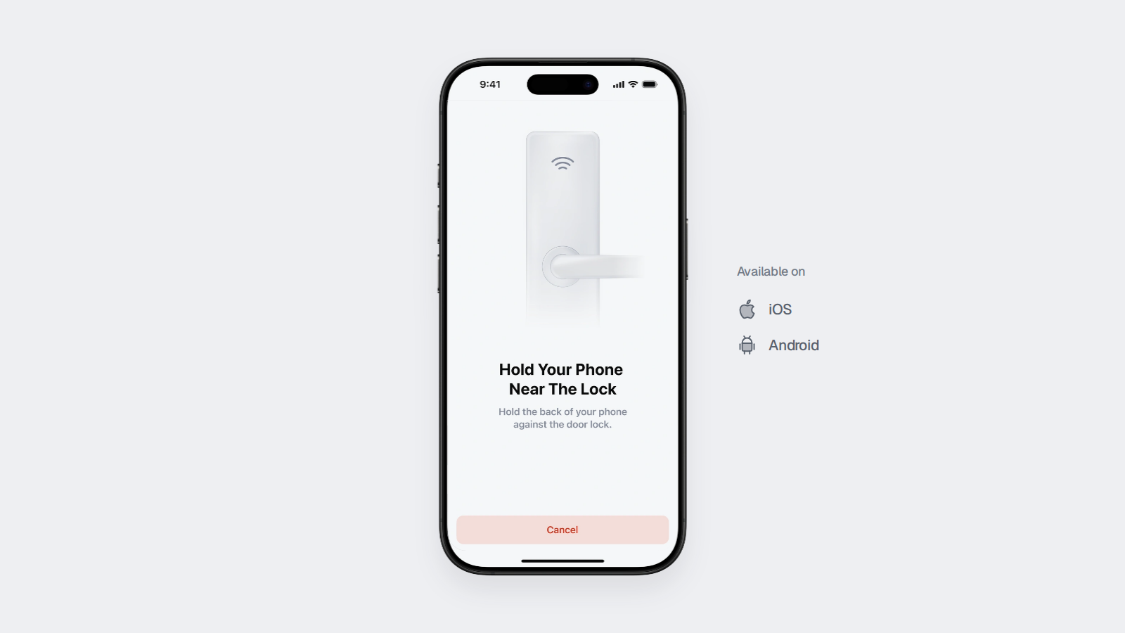 An Instant Key on a phone, ready to unlock a door.