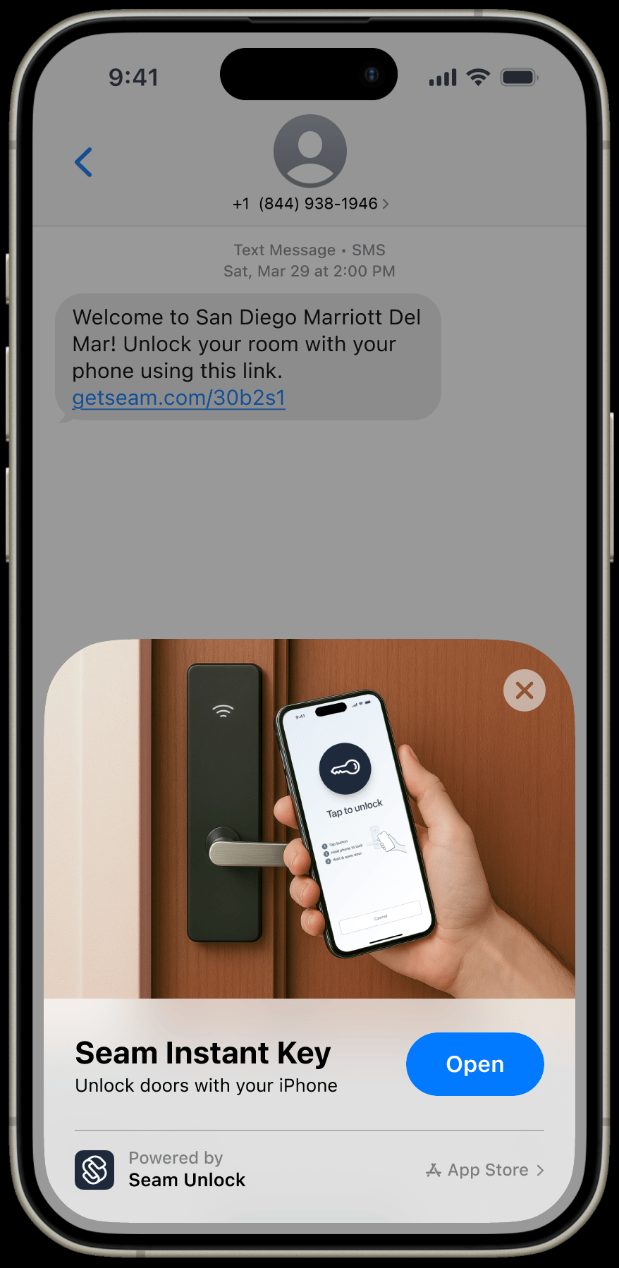 Launch an App Clip from a text message.