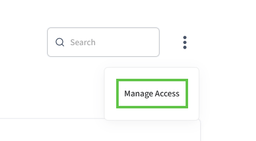 Click Manage Access to assign the user to an
access group.