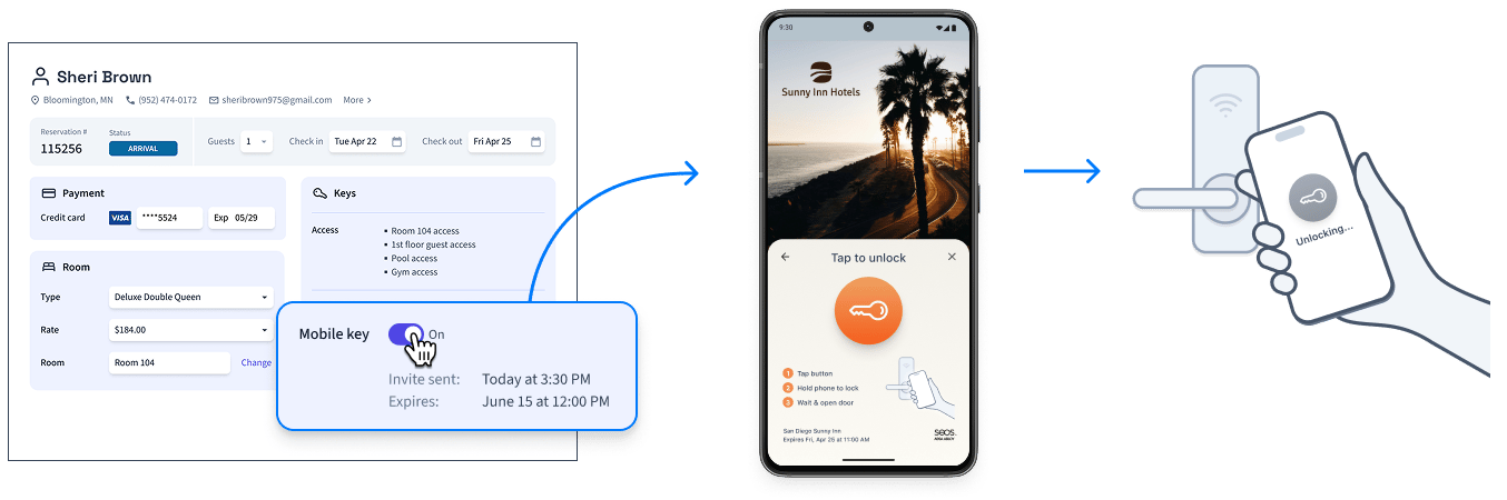Create your own mobile app to present mobile keys to hotel guests.
