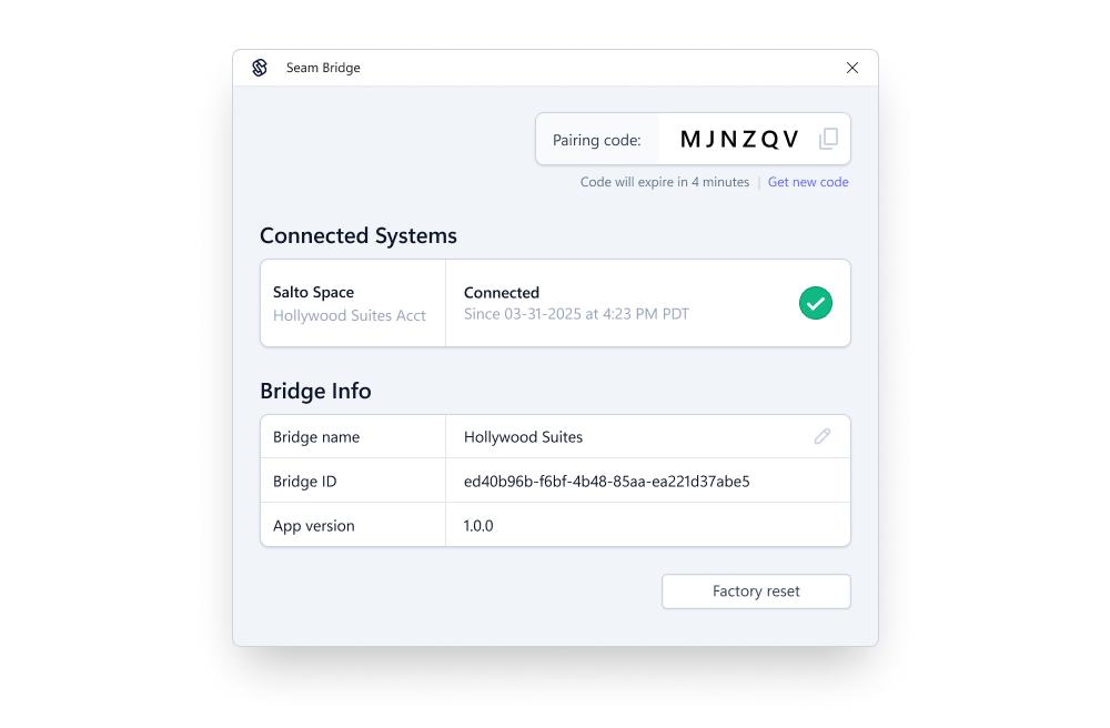 Use Seam Bridge to connect on-premises access systems to Seam.