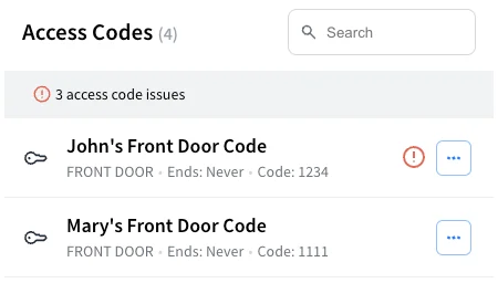 seam-component-access-code-table