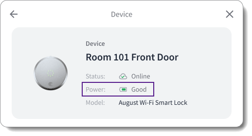 Display the power status of your end users' devices in your app.