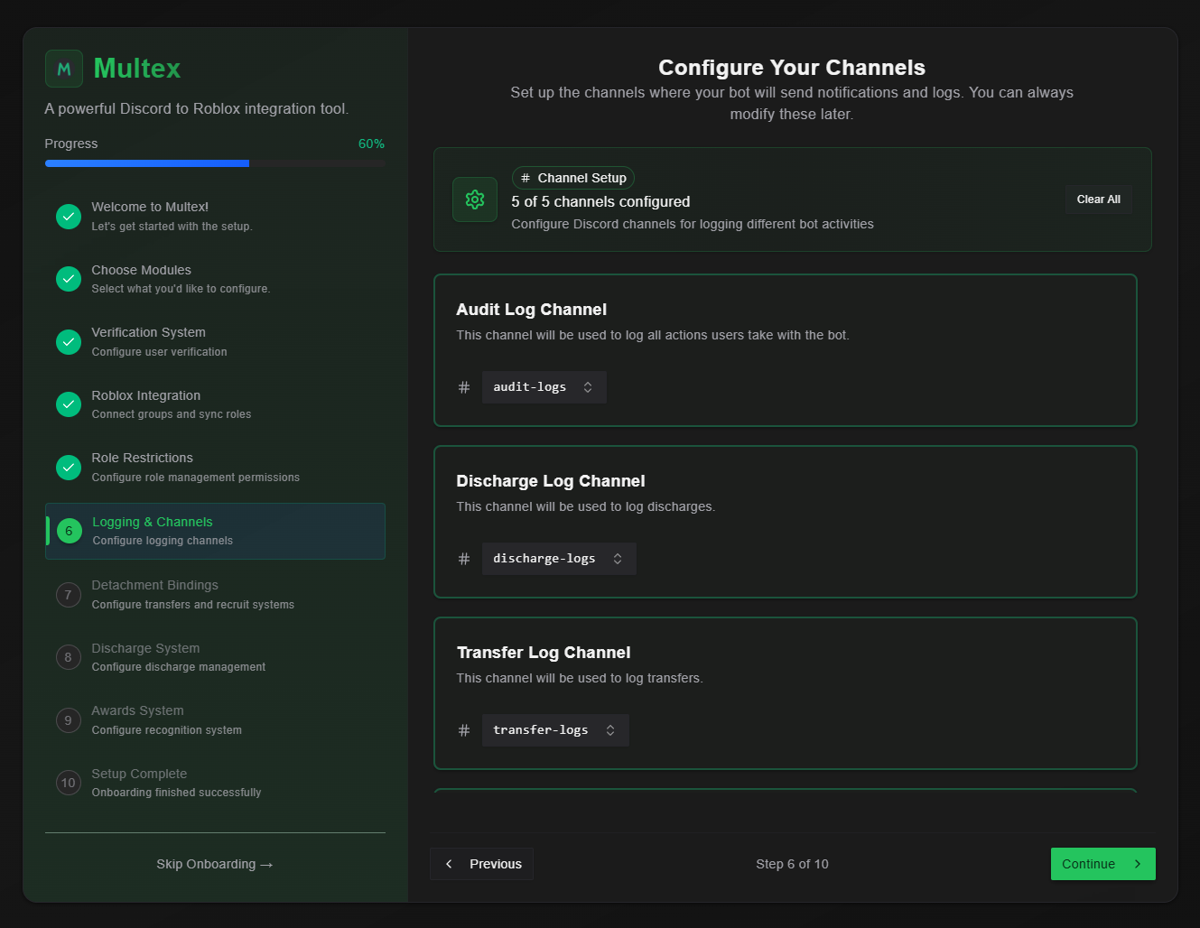 Logging Setup - Multex Documentation