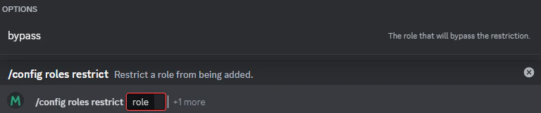 config roles restrict