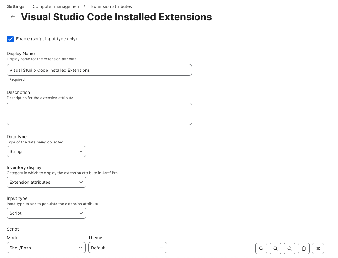 Jamf extension attributes