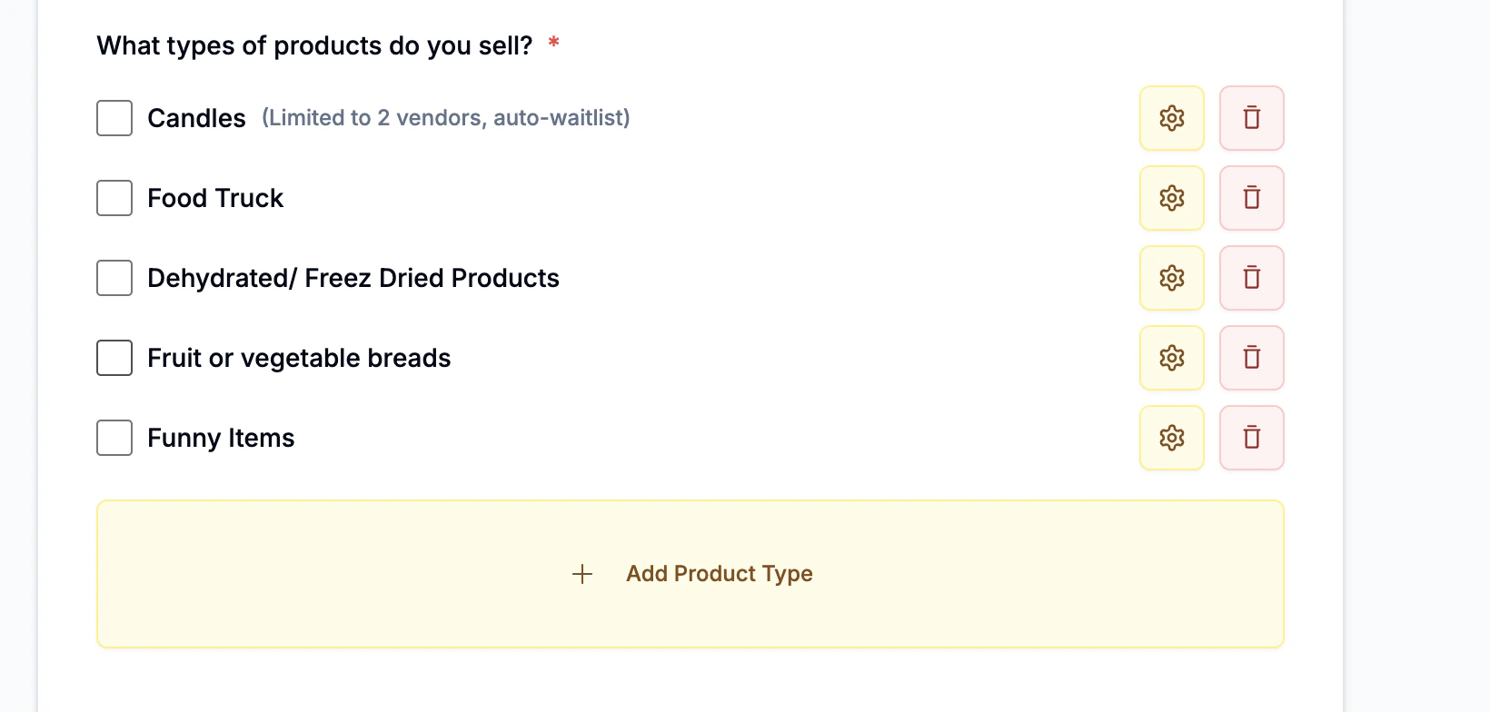 Add Product Types