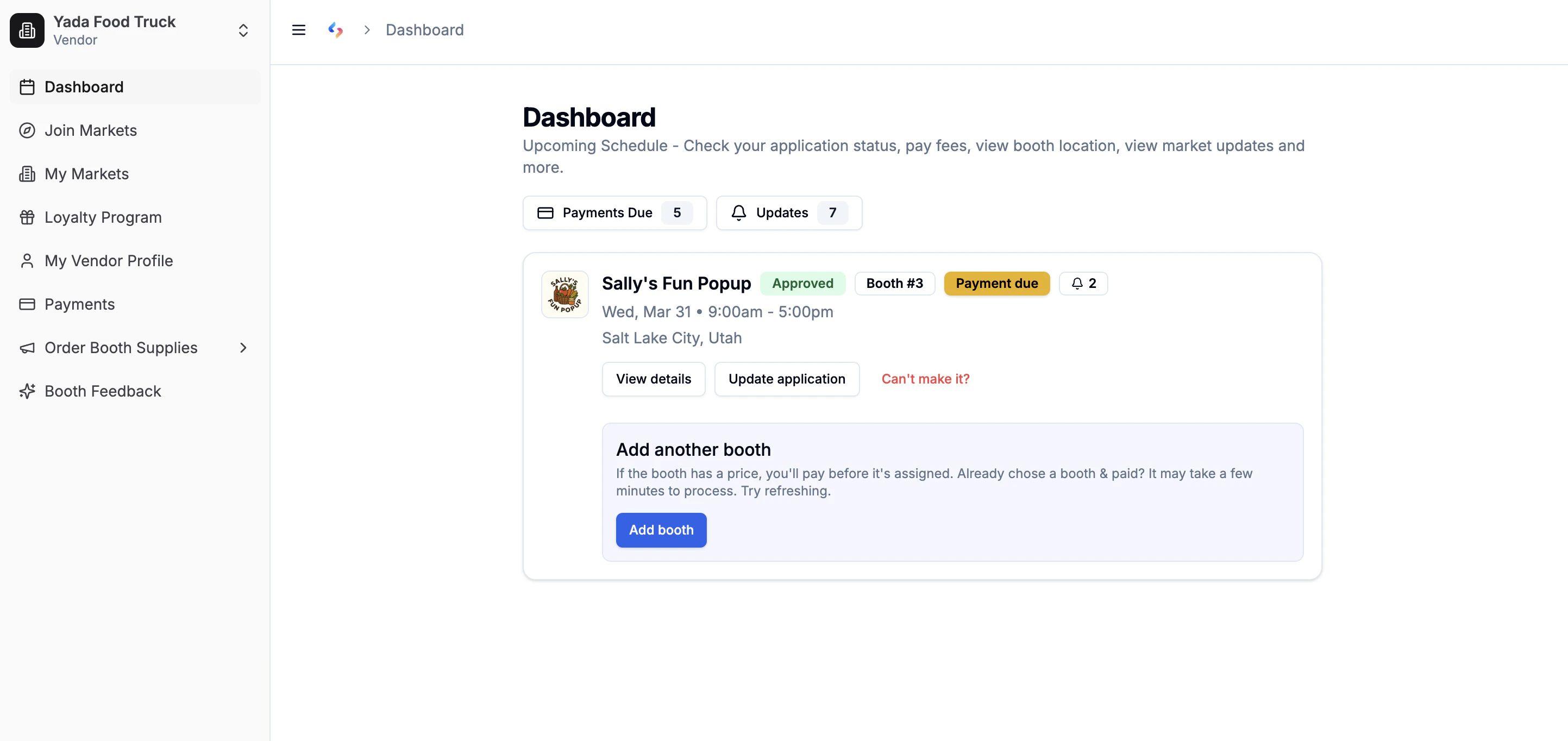 Vendor Portal Dashboard