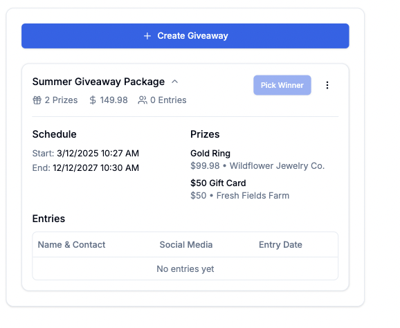 Active Giveaway