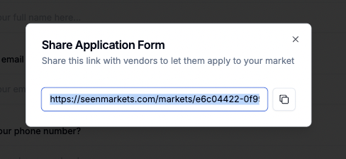 Share Application Form