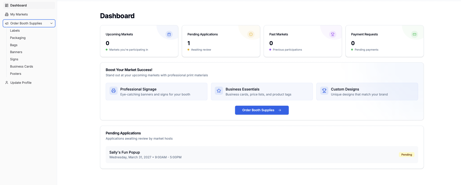 Vendor Portal Dashboard