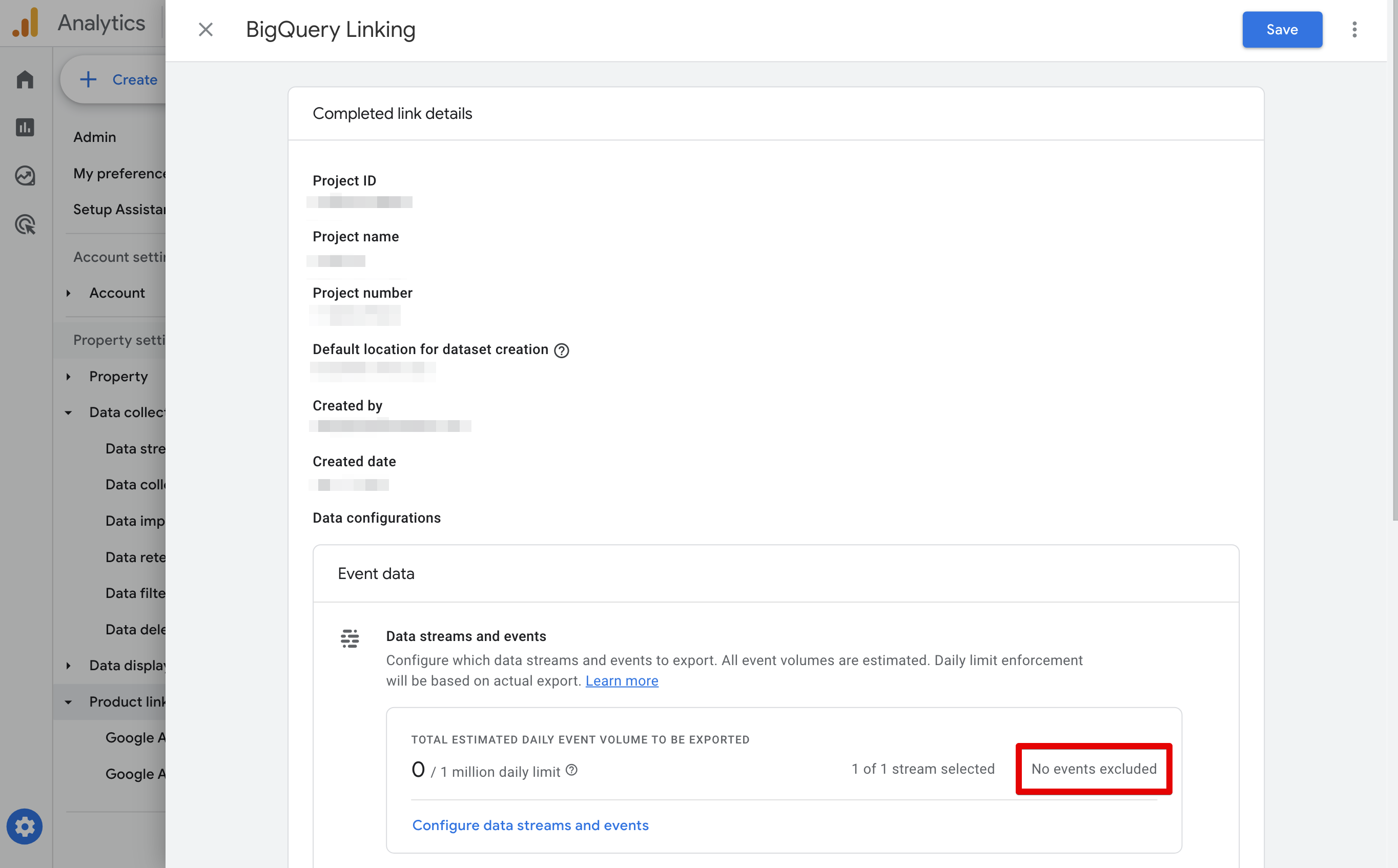 GA4 BigQuery no excluded events