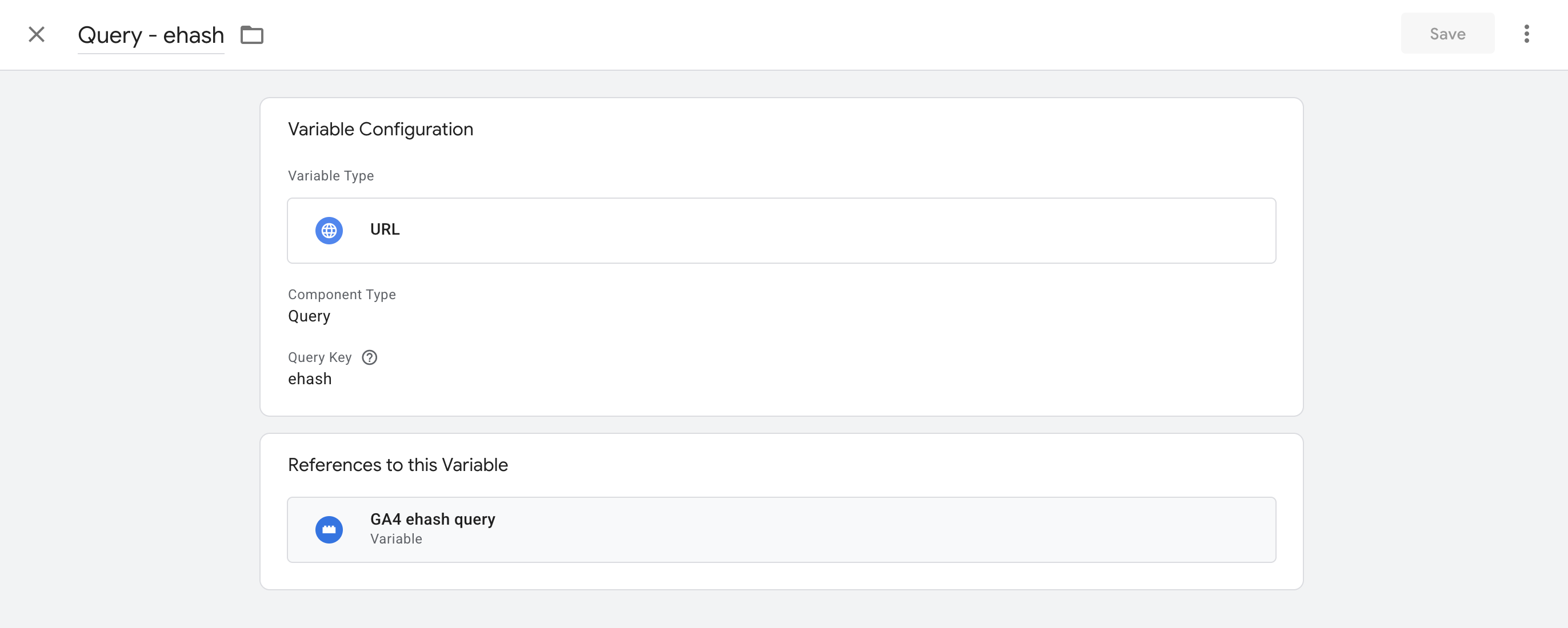 GTM ehash URL variable