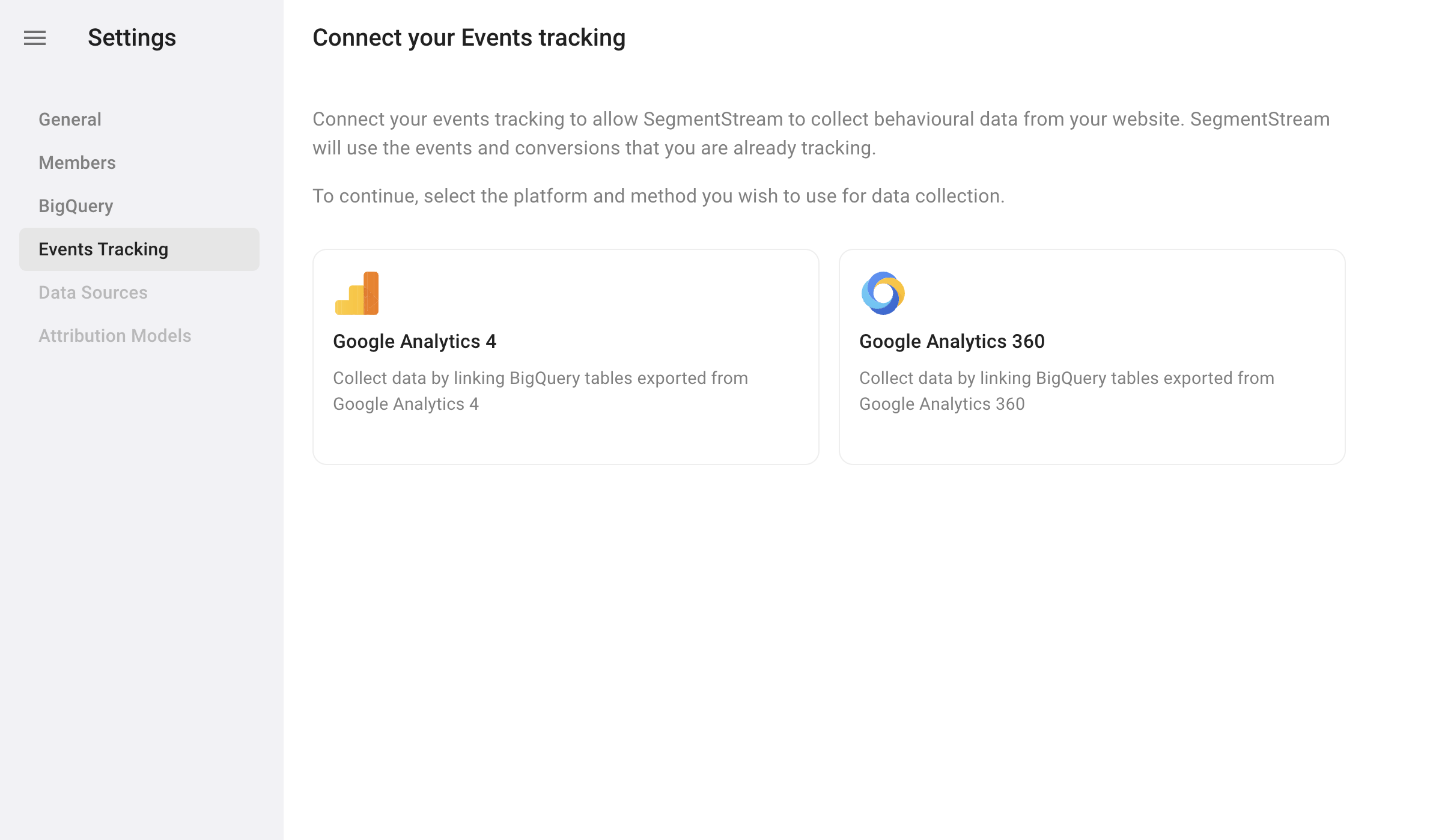 Event tracking configuration